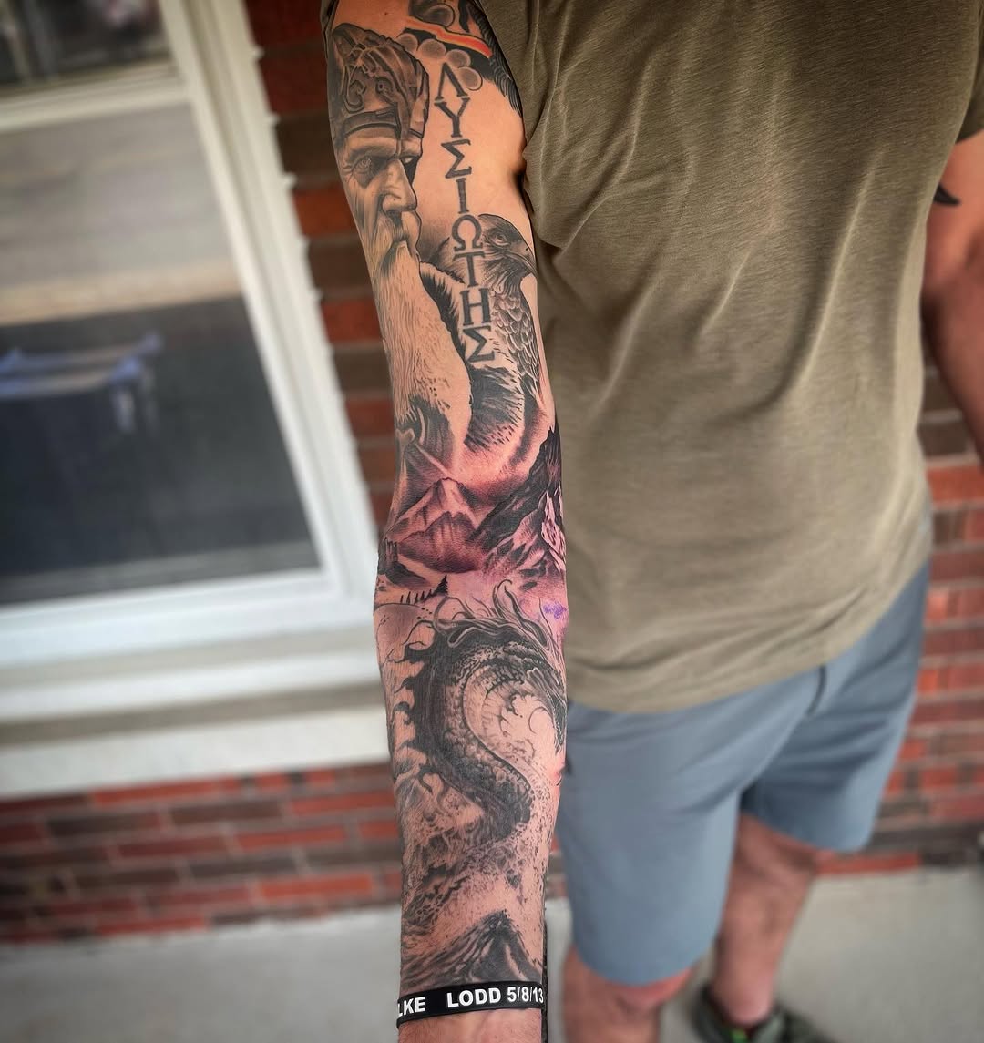 Tattoo by @jeremyutley_tattoo โ realism, black_and_grey
