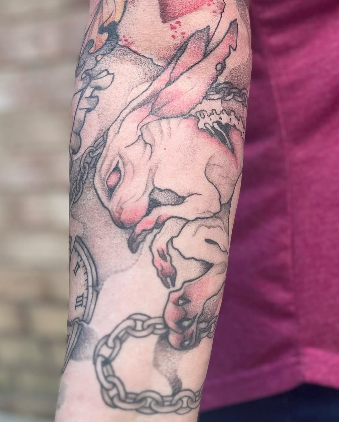 Tattoo by @moemoetattoos — dark_realism, black_and_grey