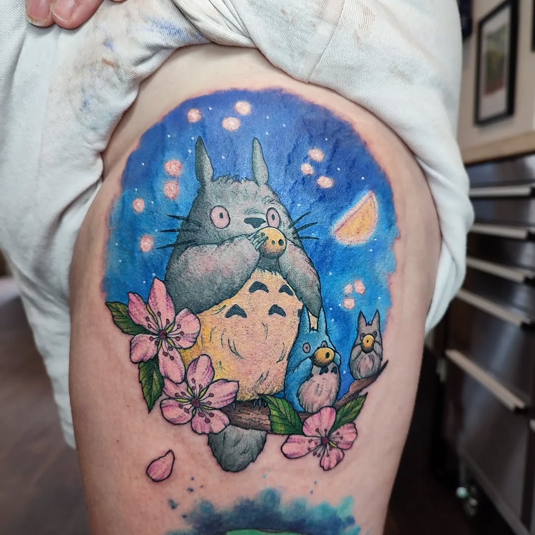 Tattoo by @mimtheyertattoos — anime, realism