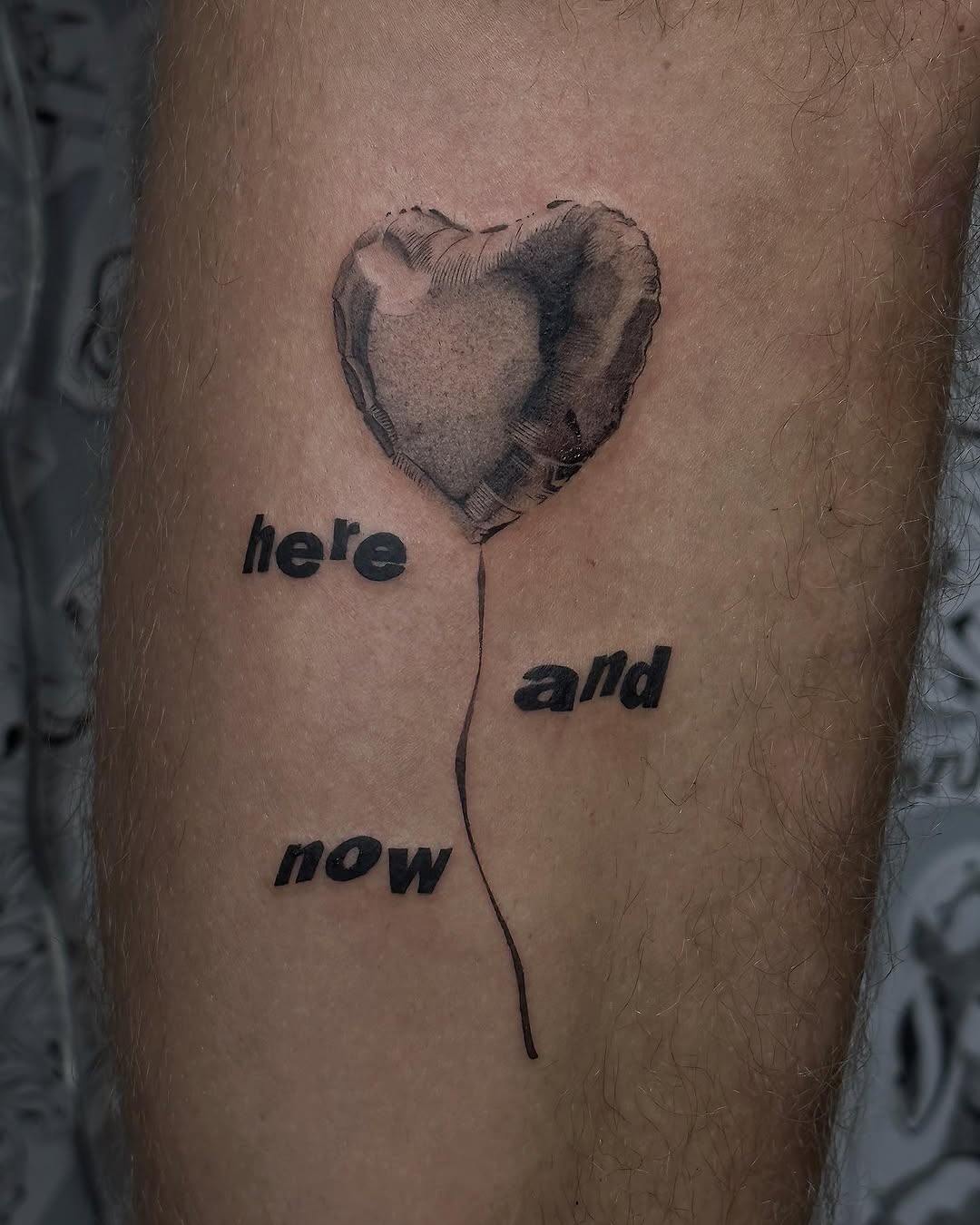 Tattoo by @inkedwlove — black_and_grey, lettering_script