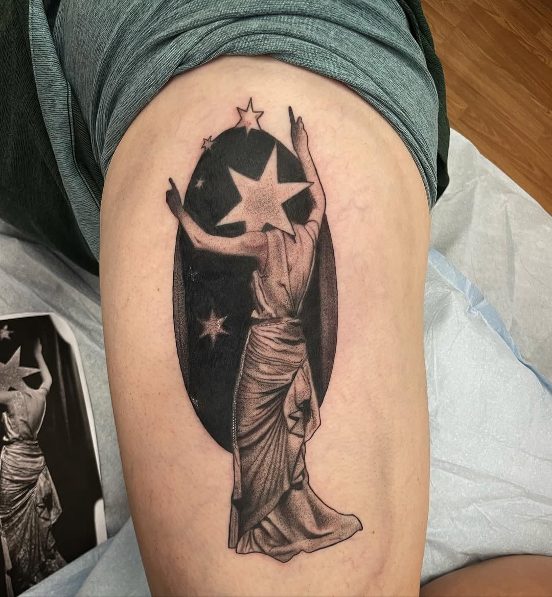 Tattoo by @sweetboytattoo — black_and_grey, illustrative
