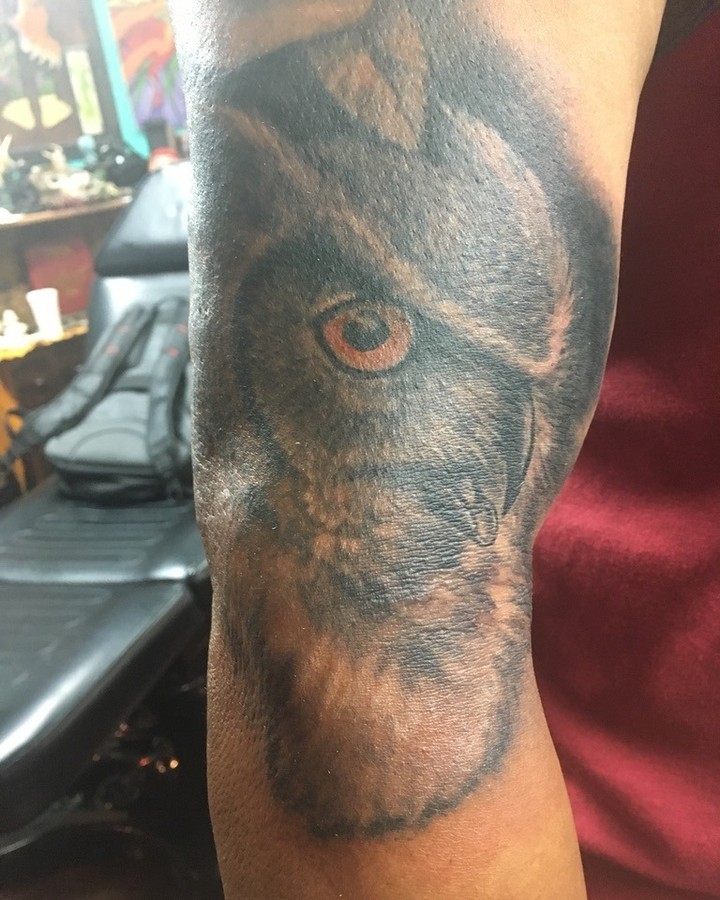 Tattoo by @tattyblasting — realism, black_and_grey