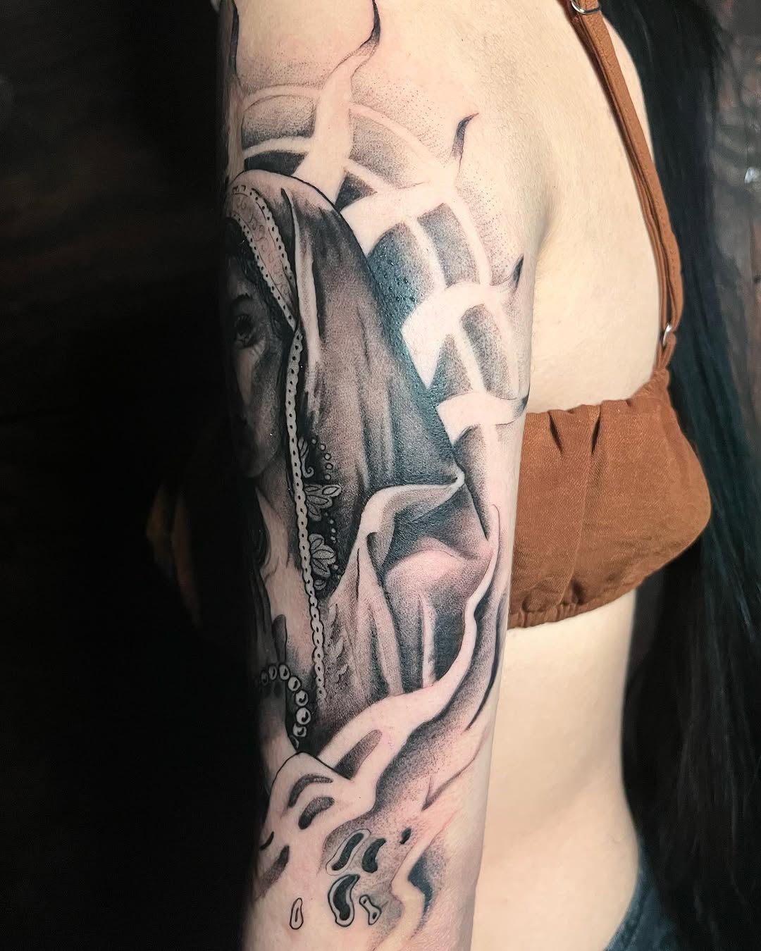 Tattoo by @zurdtauroink — black_and_grey, realism