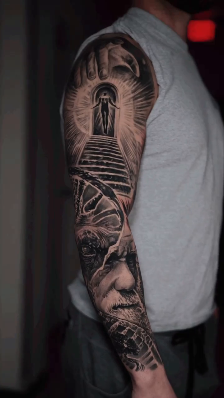 Tattoo by @murdock_manuel — dark_realism, black_and_grey