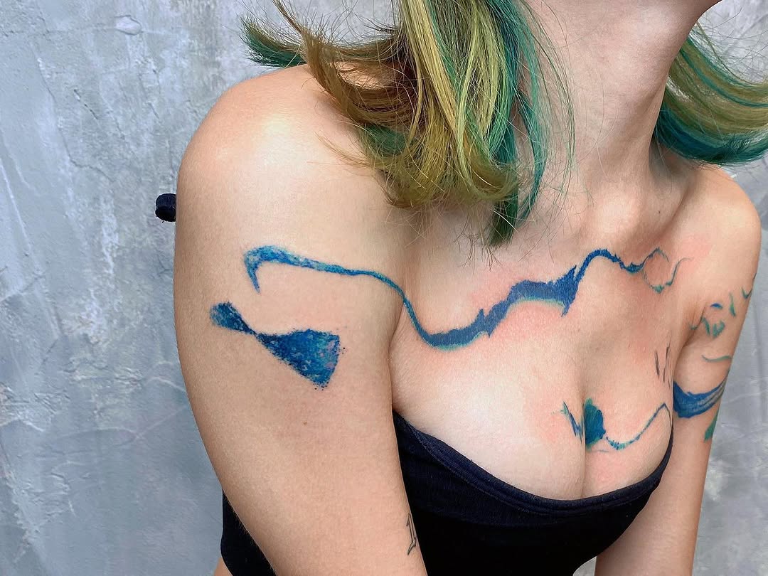 Tattoo by @tattoo_edith_mars — watercolor, abstract