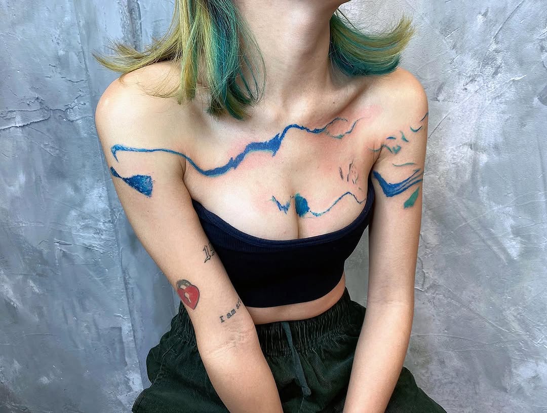 Tattoo by @tattoo_edith_mars — watercolor, abstract