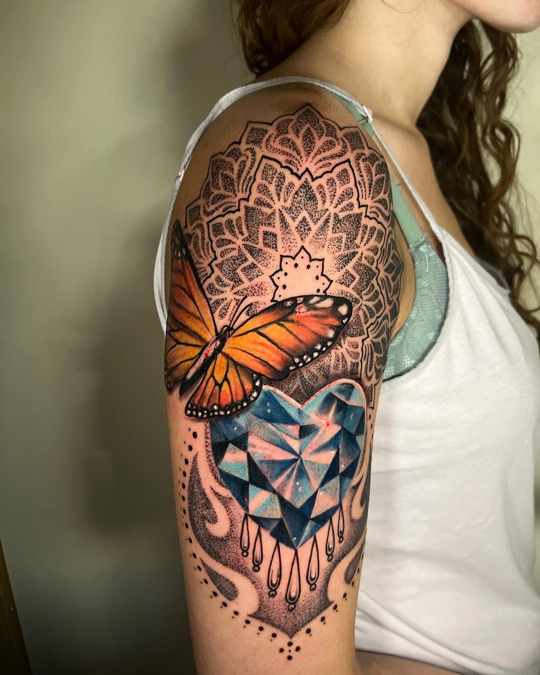Tattoo by @lacedemonart β illustrative, dotwork