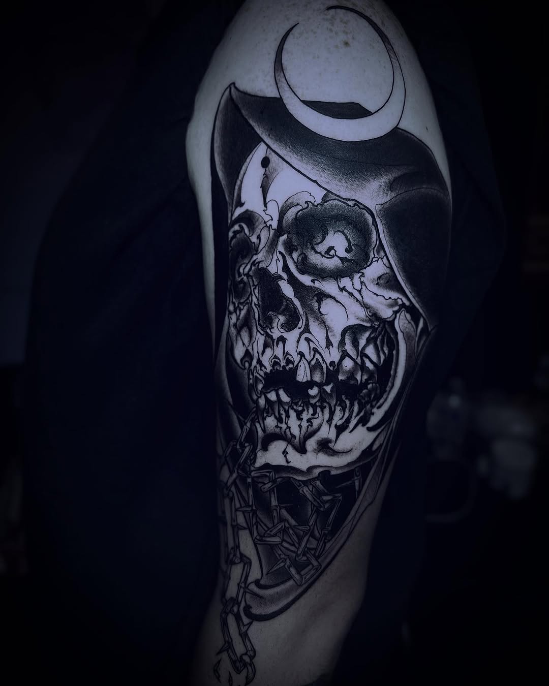Tattoo by @lorenzotattoos — black_and_grey, realism