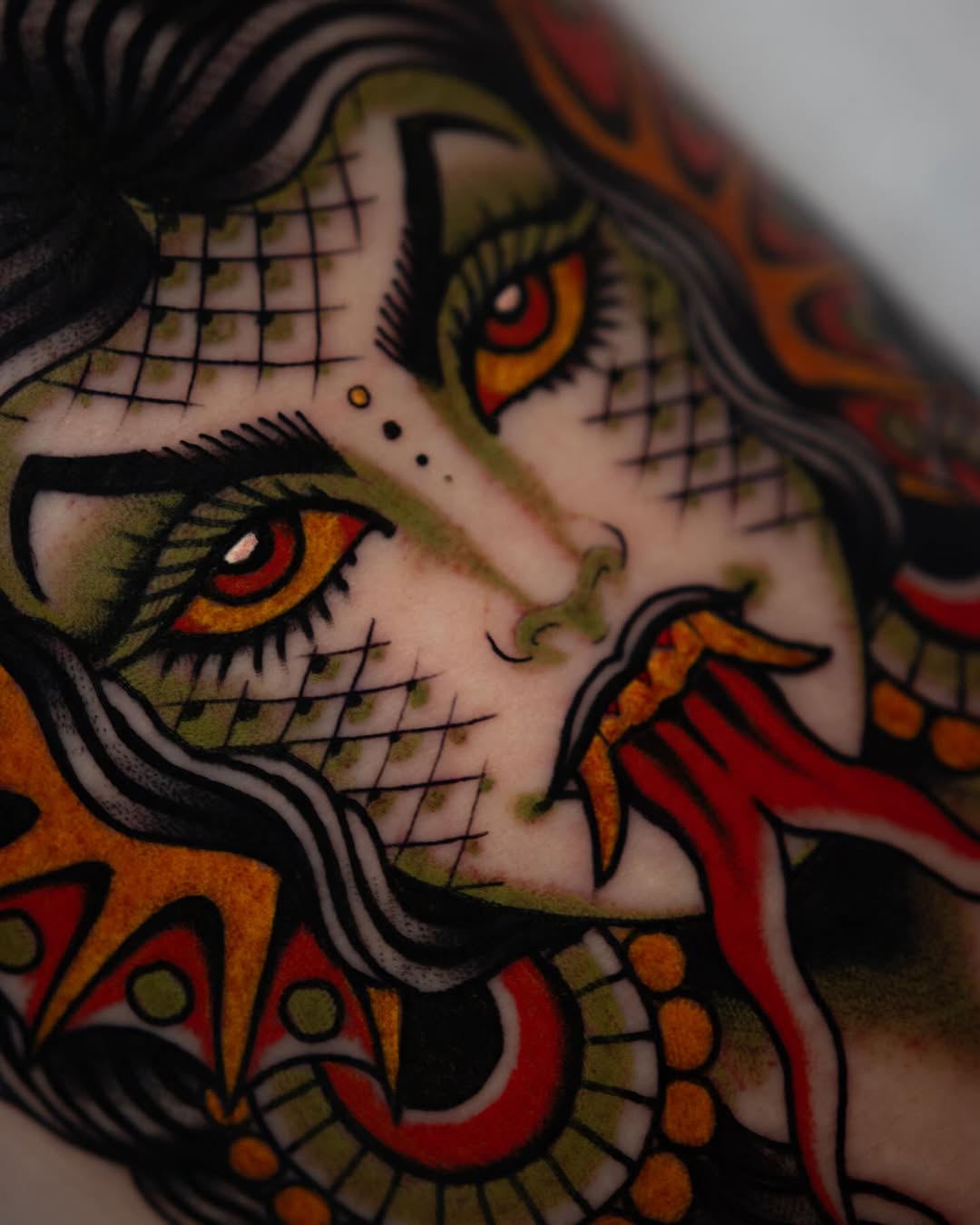 Tattoo by @dannyderrick โ american_traditional, neo_traditional