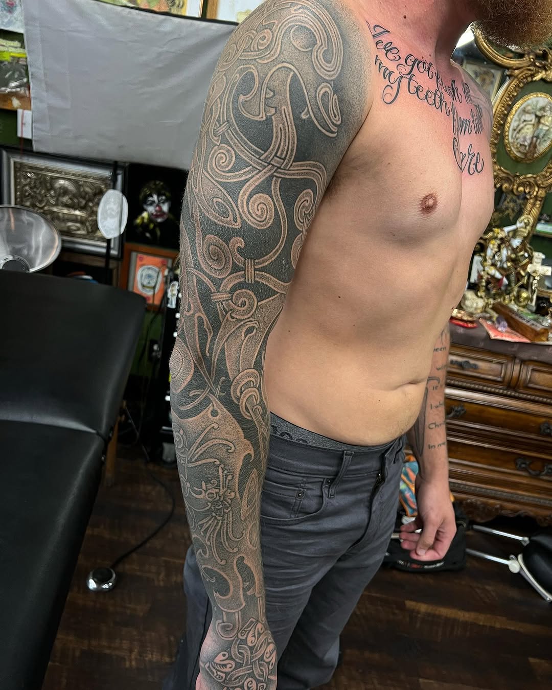 Tattoo by @jordanphillipstattoo โ blackwork, geometric