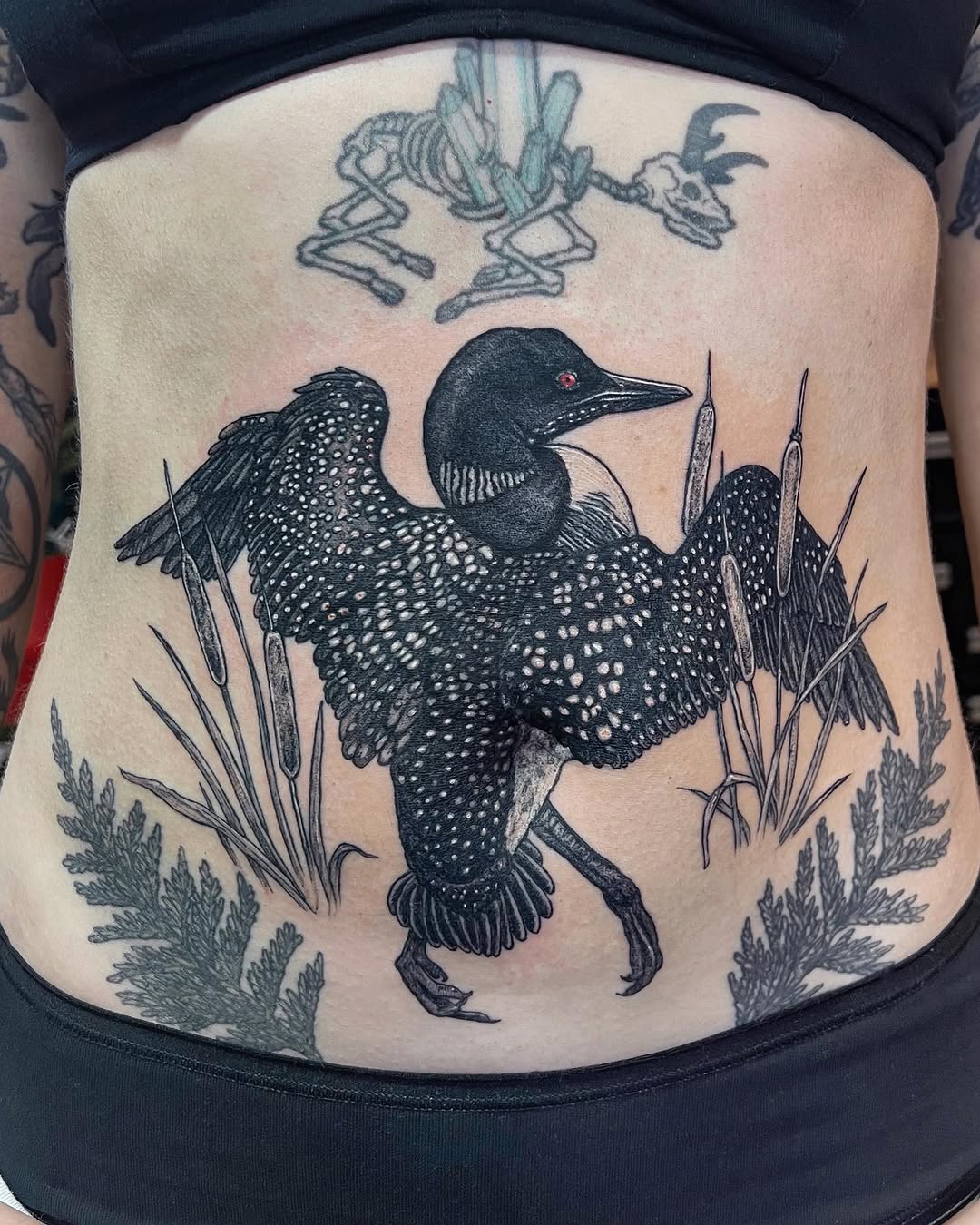 Tattoo by @thedimforest β blackwork