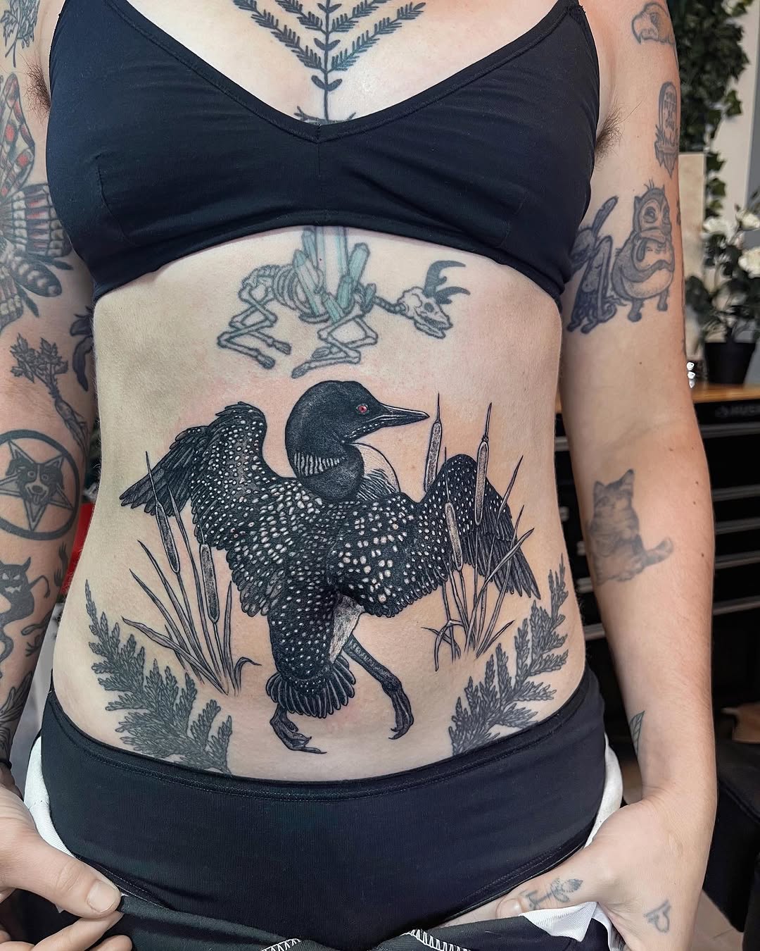 Tattoo by @thedimforest β blackwork