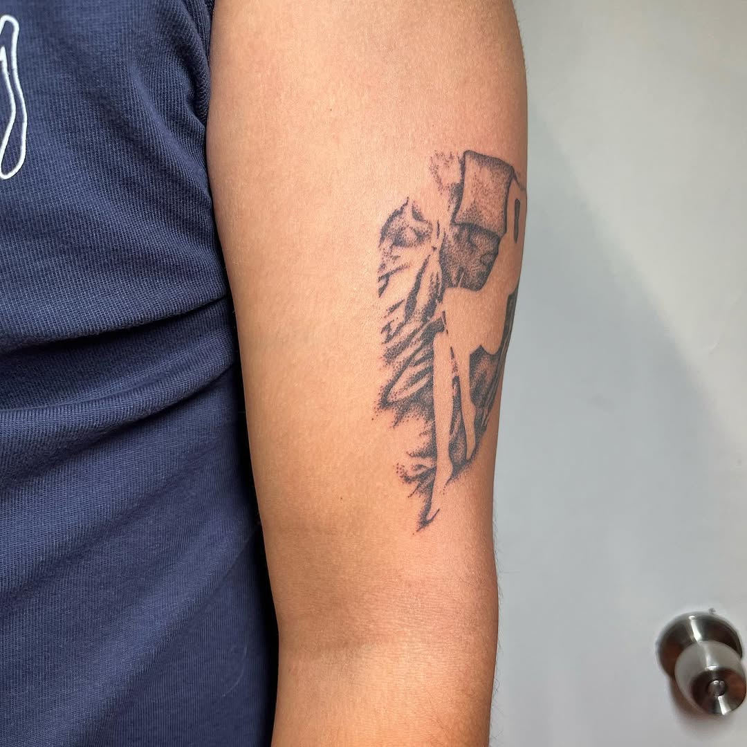 Tattoo by @sweet.n.l0w — black_and_grey, realism