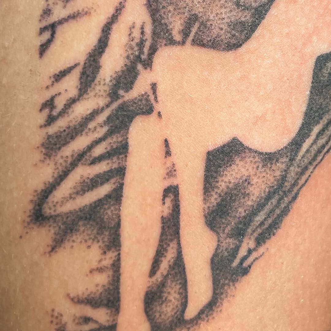 Tattoo by @sweet.n.l0w — black_and_grey, realism