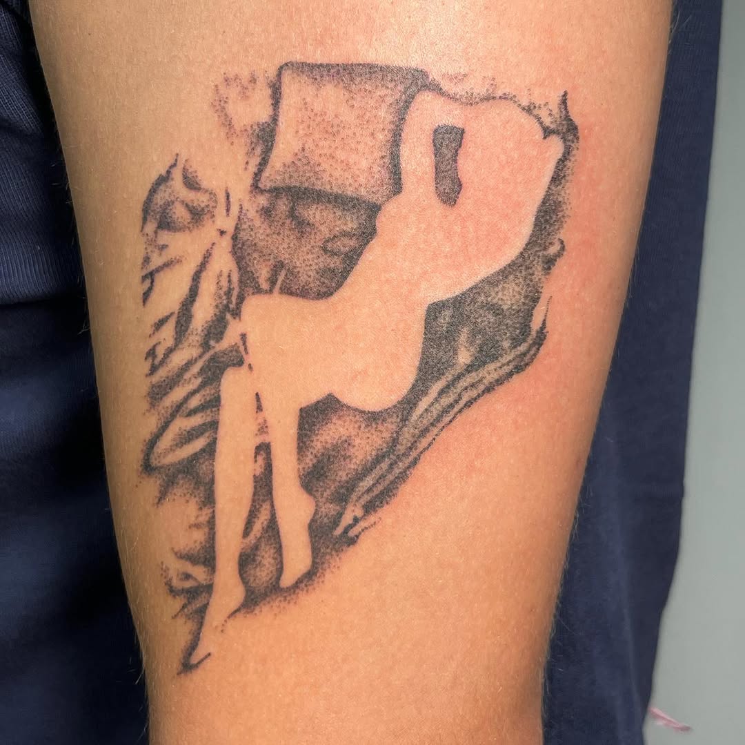 Tattoo by @sweet.n.l0w — black_and_grey, realism