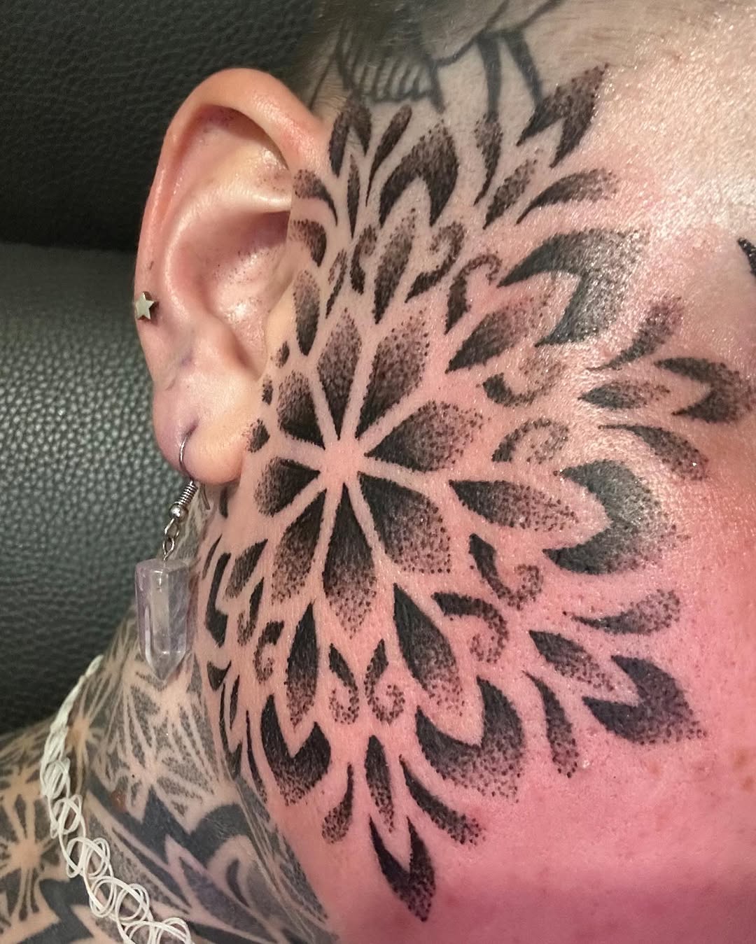 Tattoo by @jewelstattoos_ — dotwork, geometric