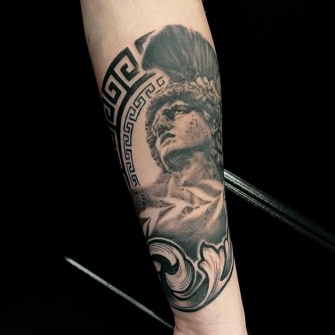 Tattoo by @bishoptattoos — realism, black_and_grey