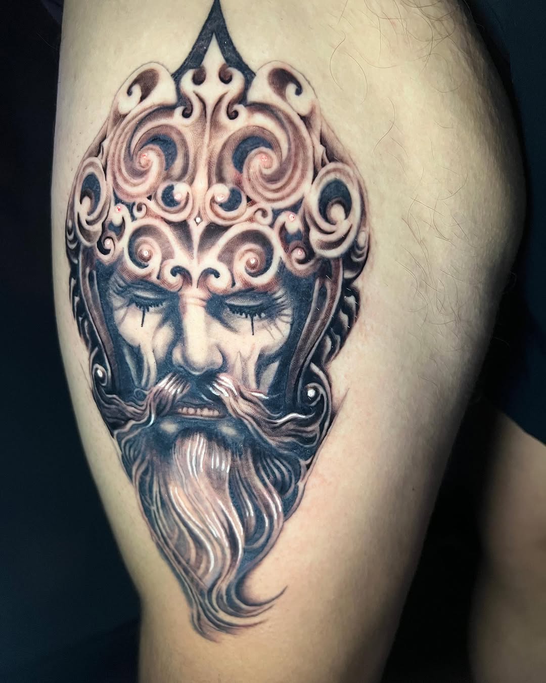 Tattoo by @borrowedparticles โ black_and_grey, realism
