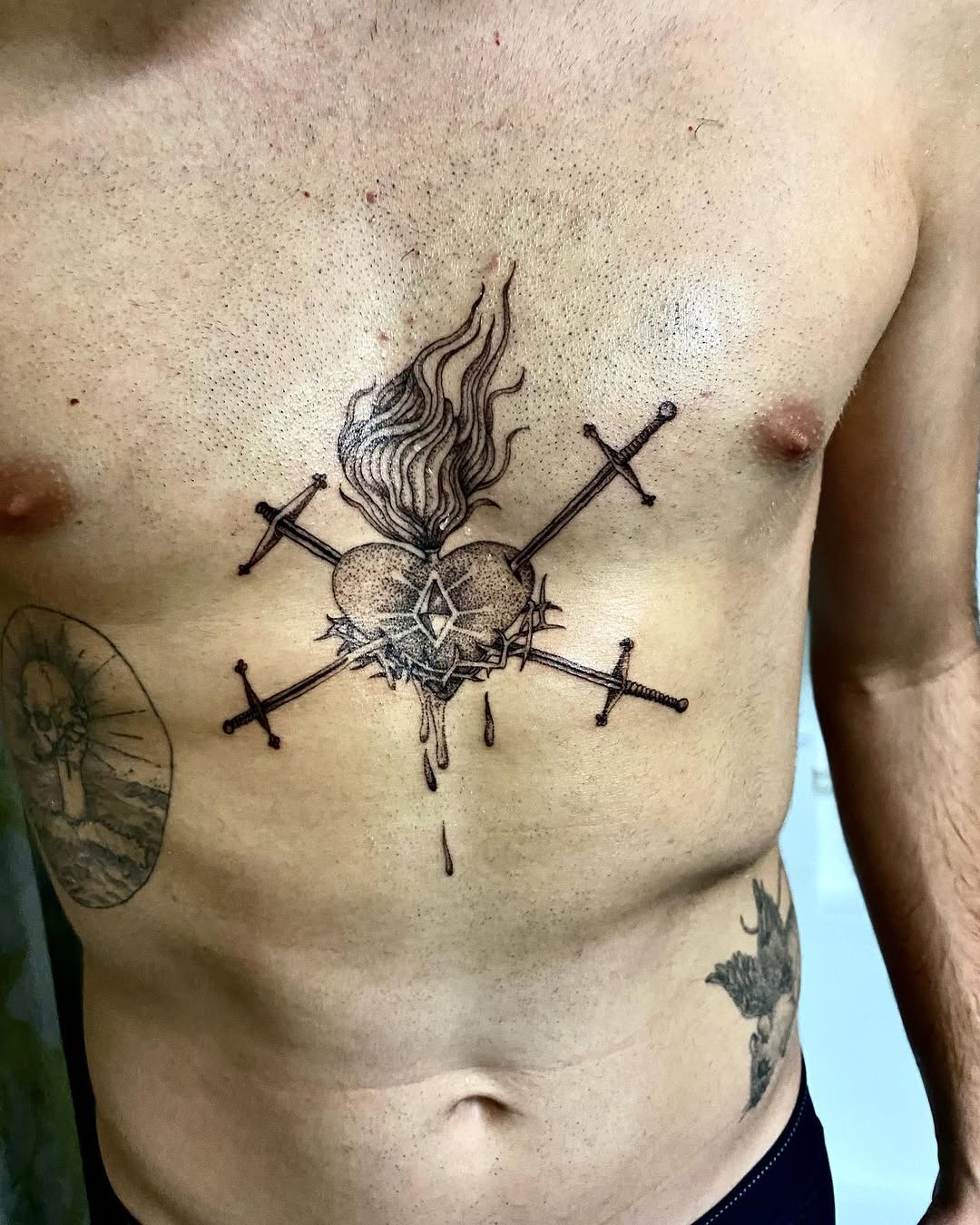 Tattoo by @quinstattoos — blackwork