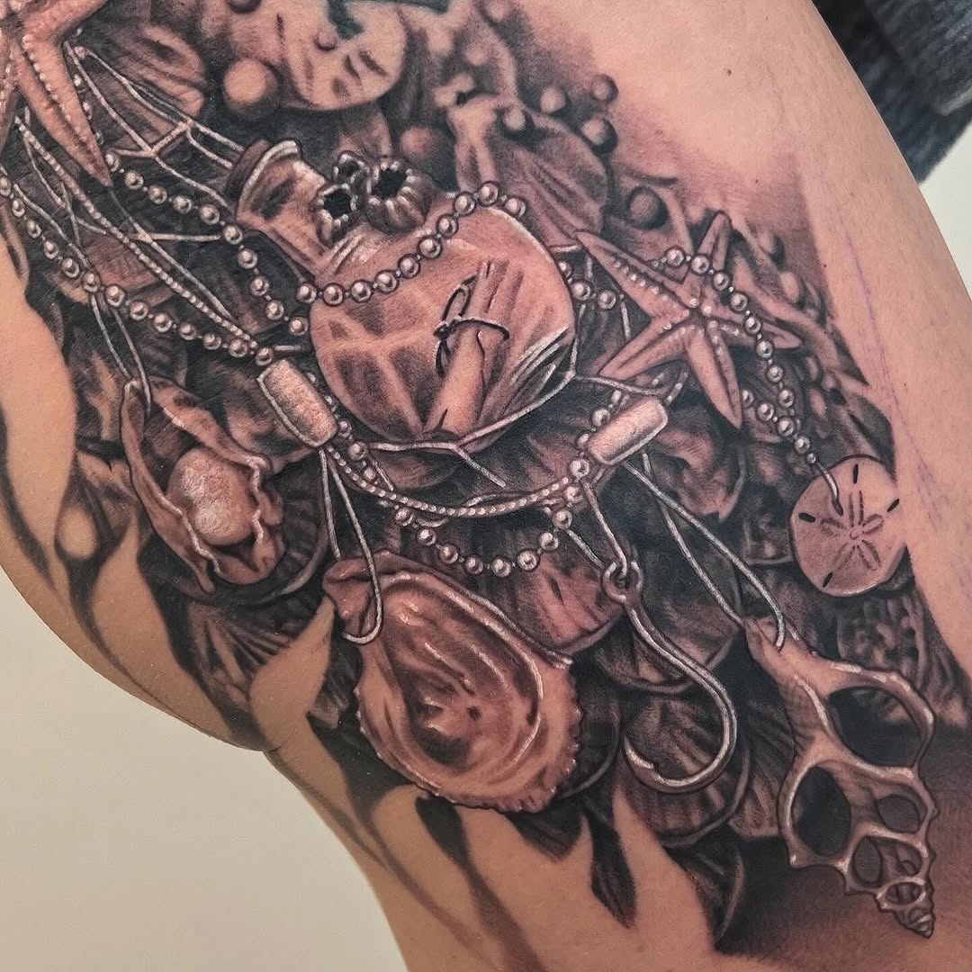 Tattoo by @emlectric_ — realism, black_and_grey