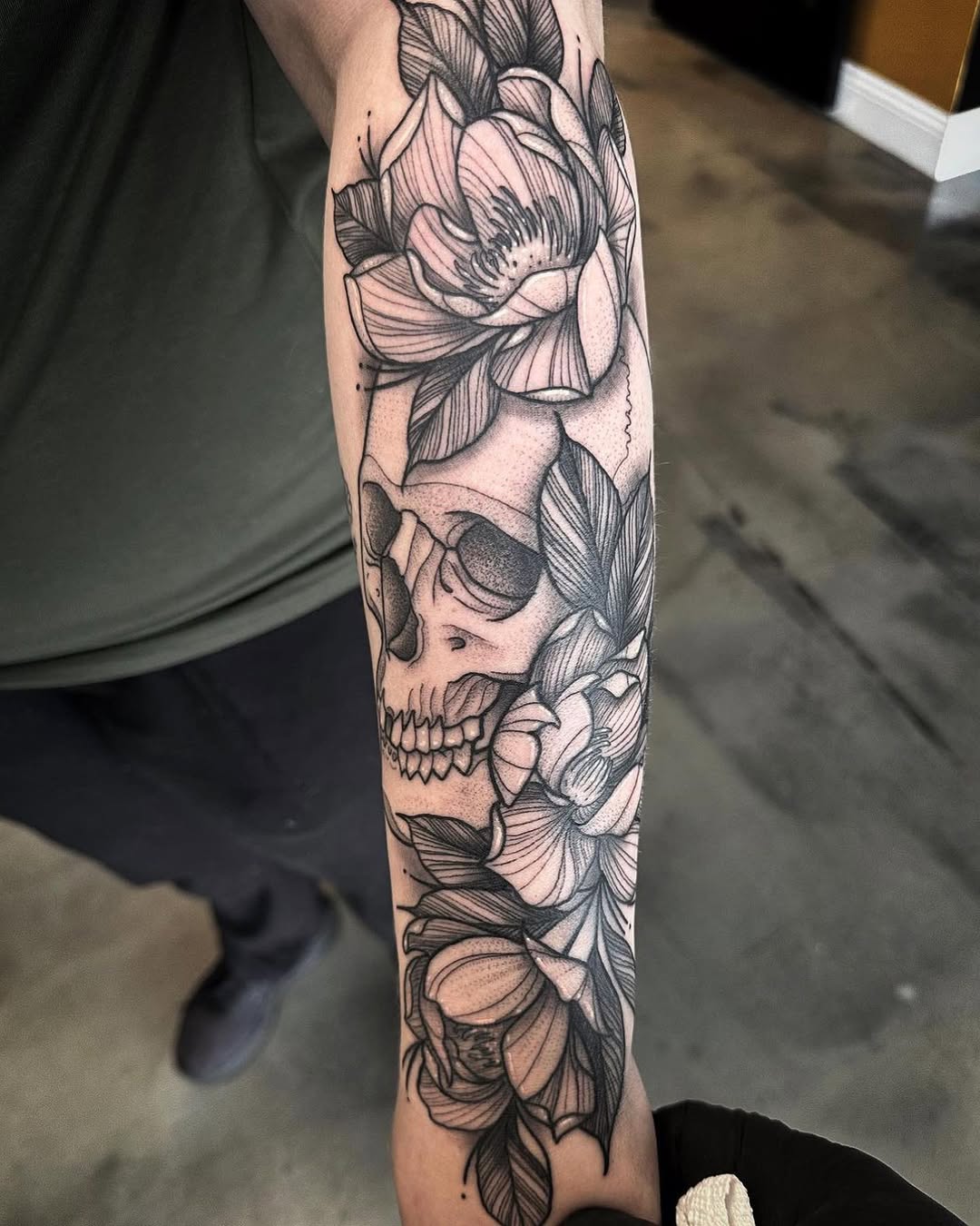 Tattoo by @adam.tattoos — black_and_grey, realism