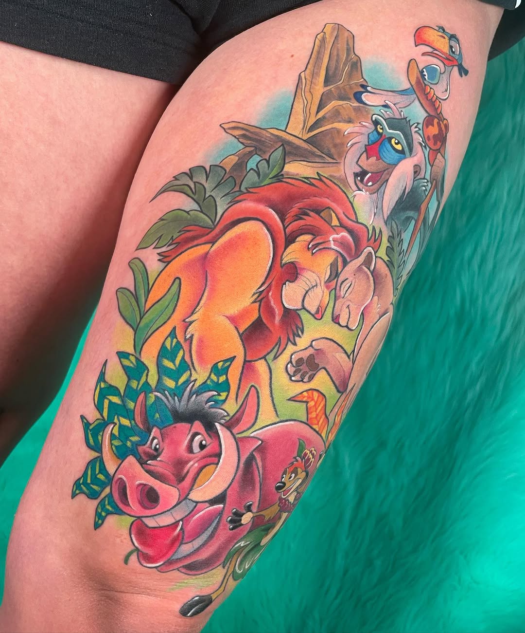 Tattoo by @tallsarahtattoos — new_school, anime