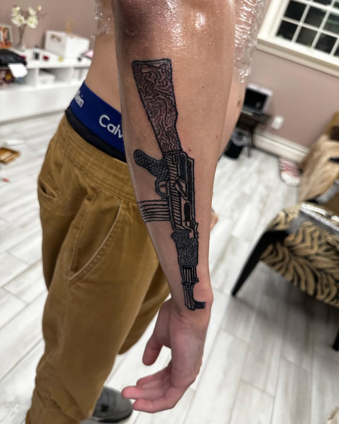 Tattoo by @silkyinks — blackwork, illustrative