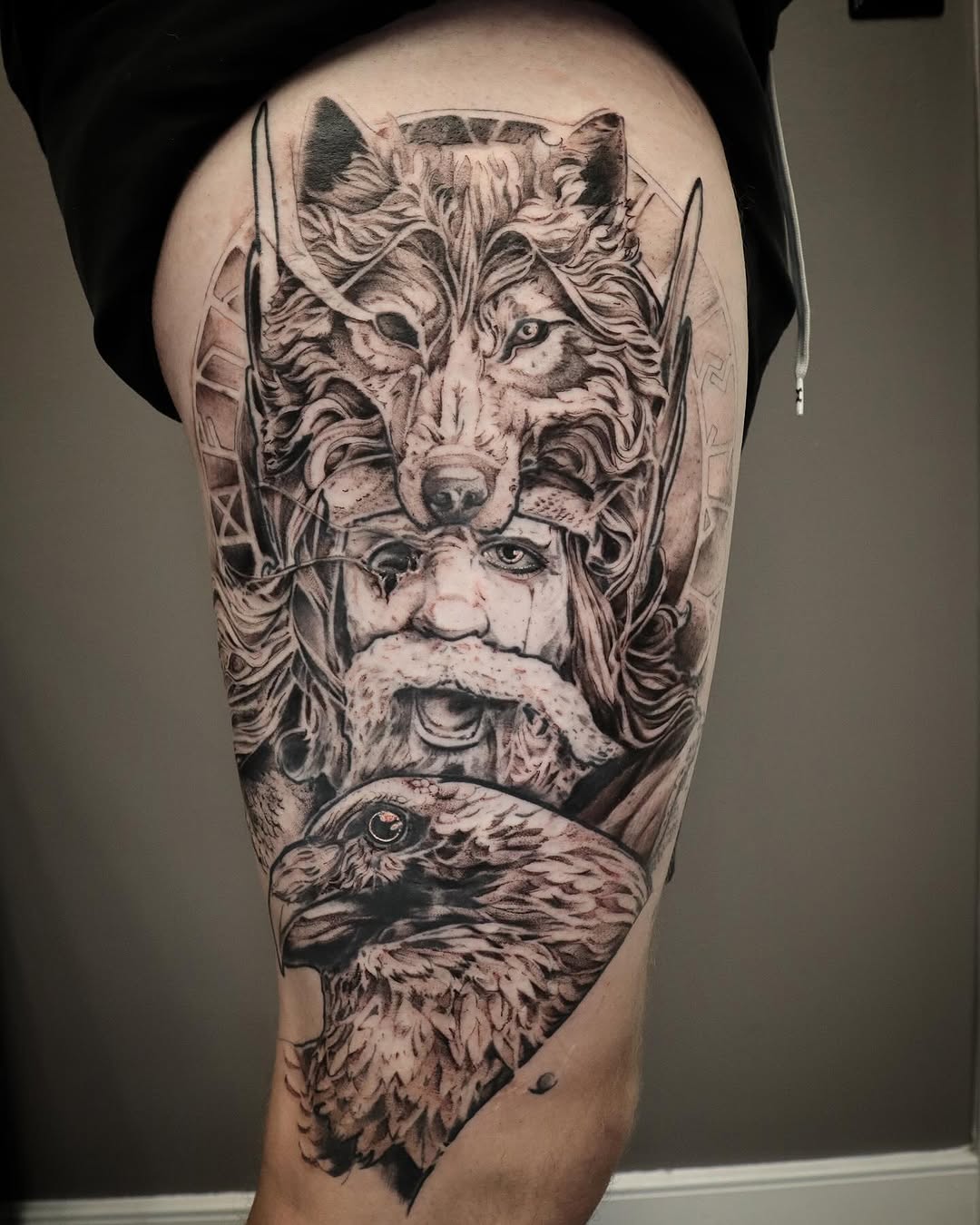Tattoo by @joehalltattoos — realism, black_and_grey