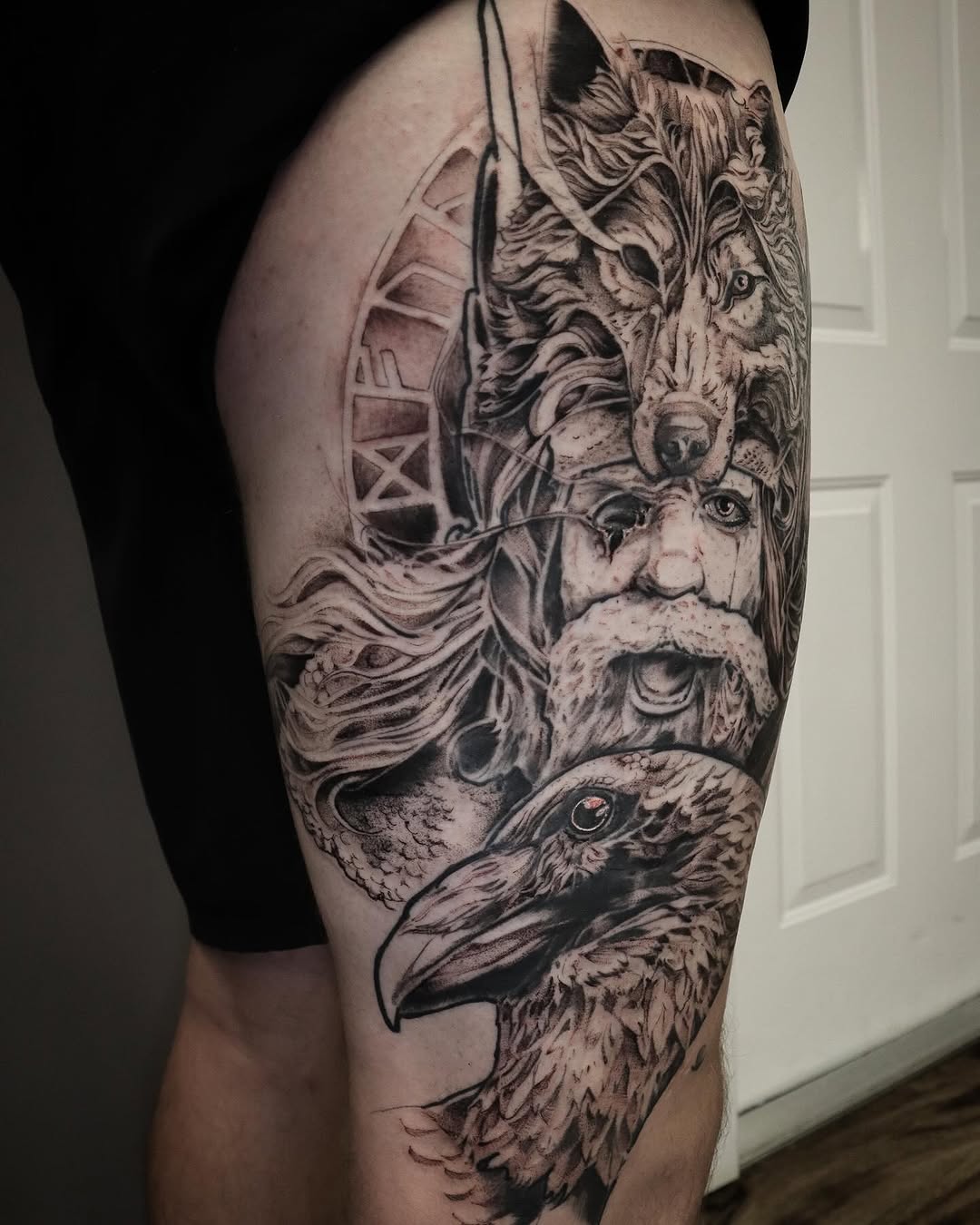 Tattoo by @joehalltattoos — realism, black_and_grey