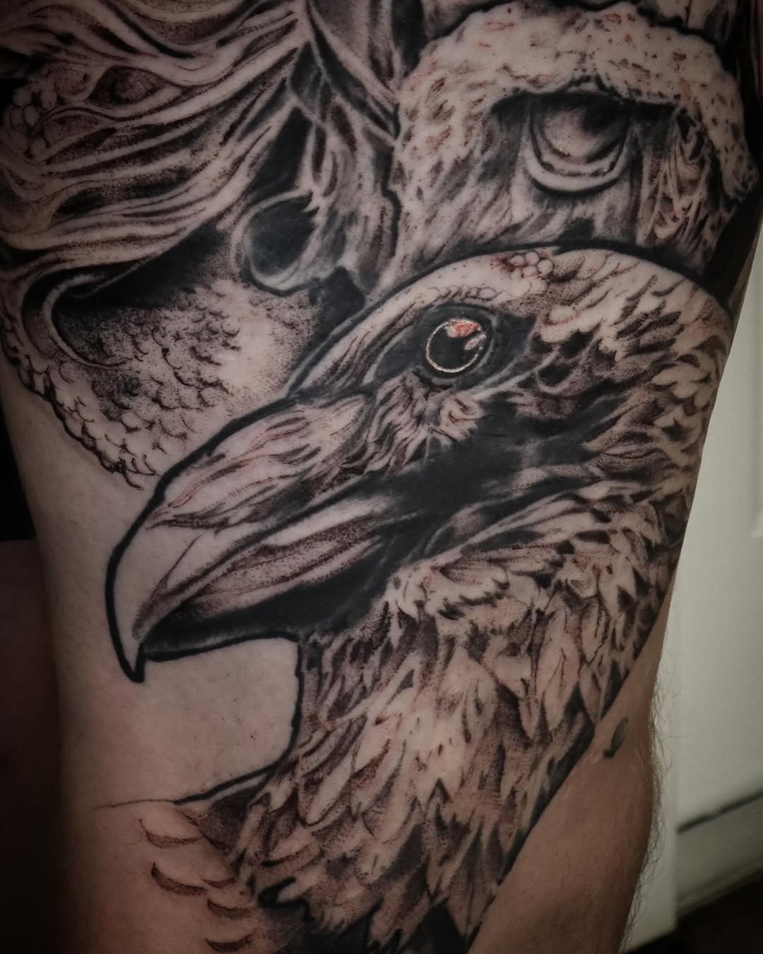 Tattoo by @joehalltattoos — black_and_grey, realism