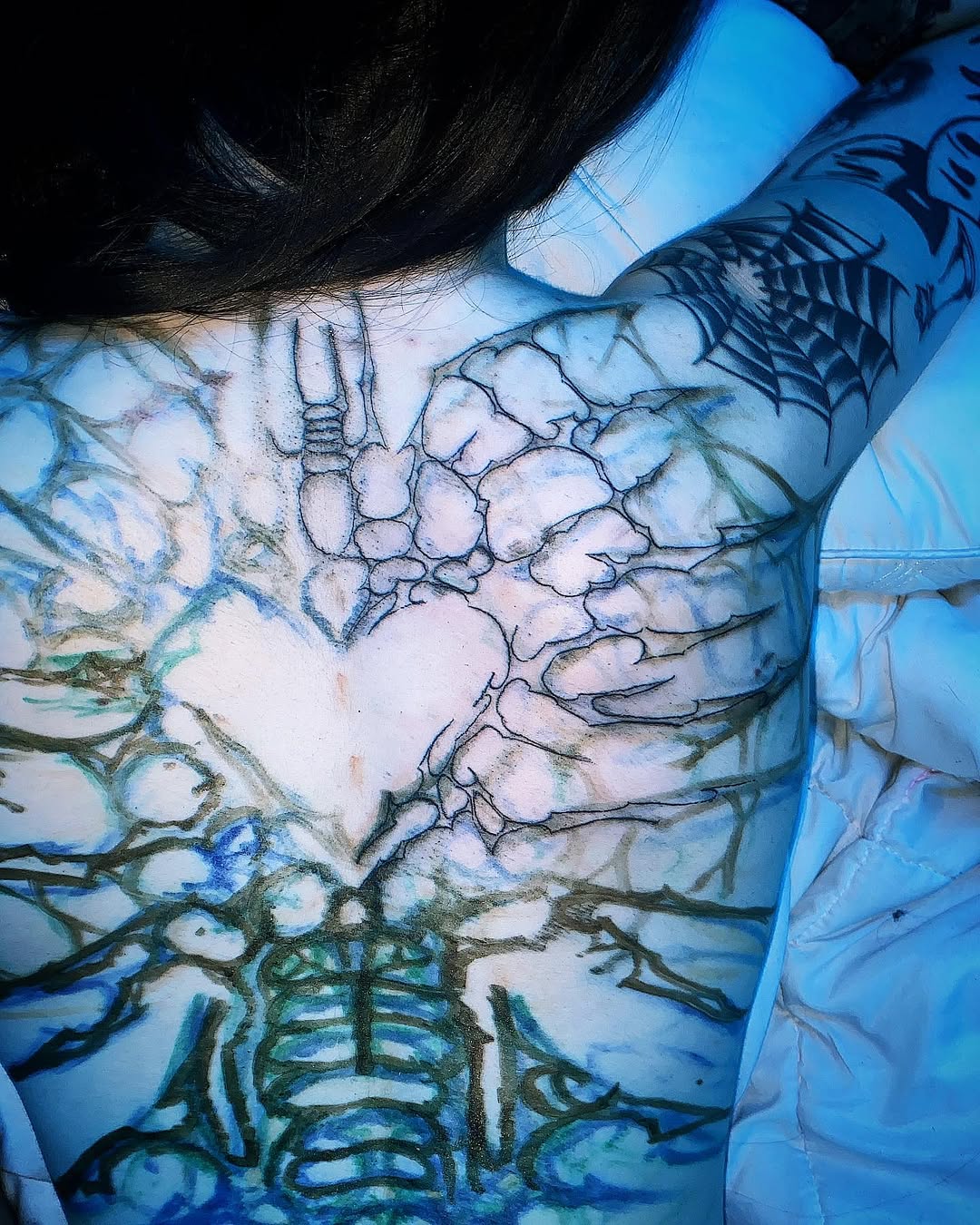 Tattoo by @hurtyoumore — blackwork, trash_polka