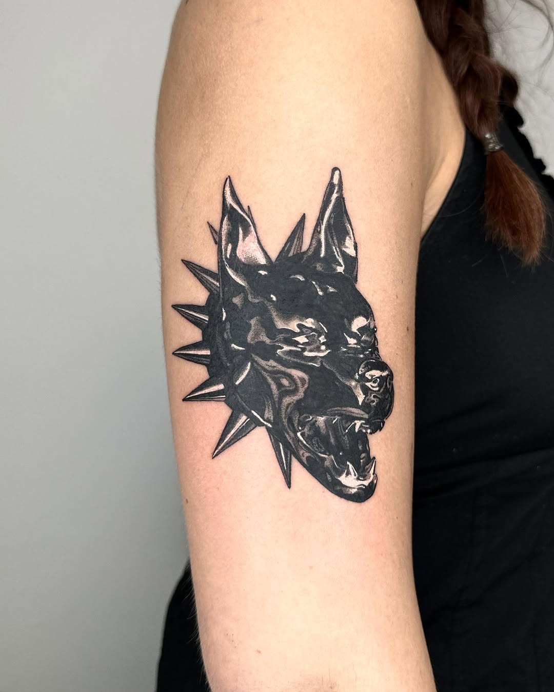 Tattoo by @macbeth_art — blackwork, realism