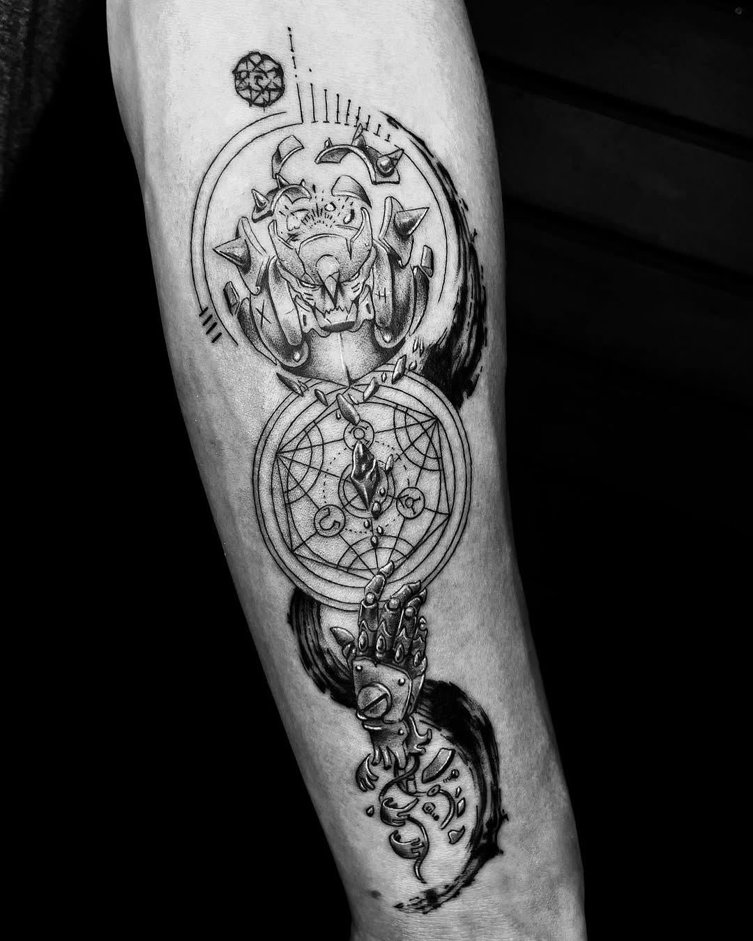Tattoo by @long.ung — illustrative, black_and_grey