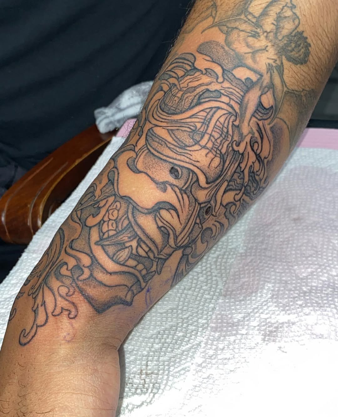 Tattoo by @laaysweetneedle._ — japanese_irezumi, black_and_grey