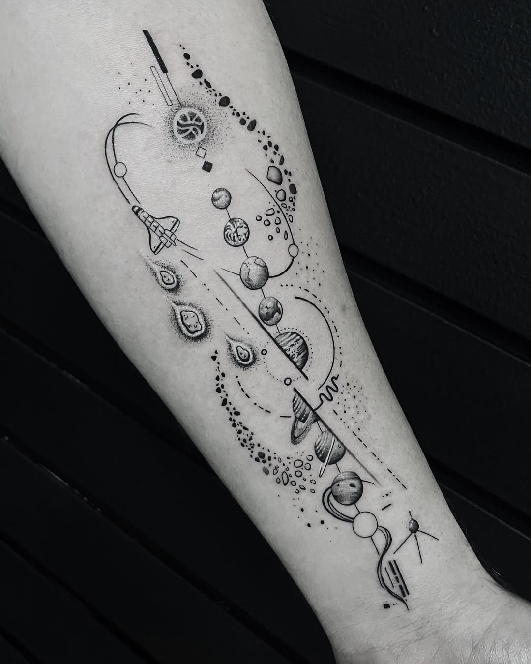 Tattoo by @long.ung — geometric, illustrative