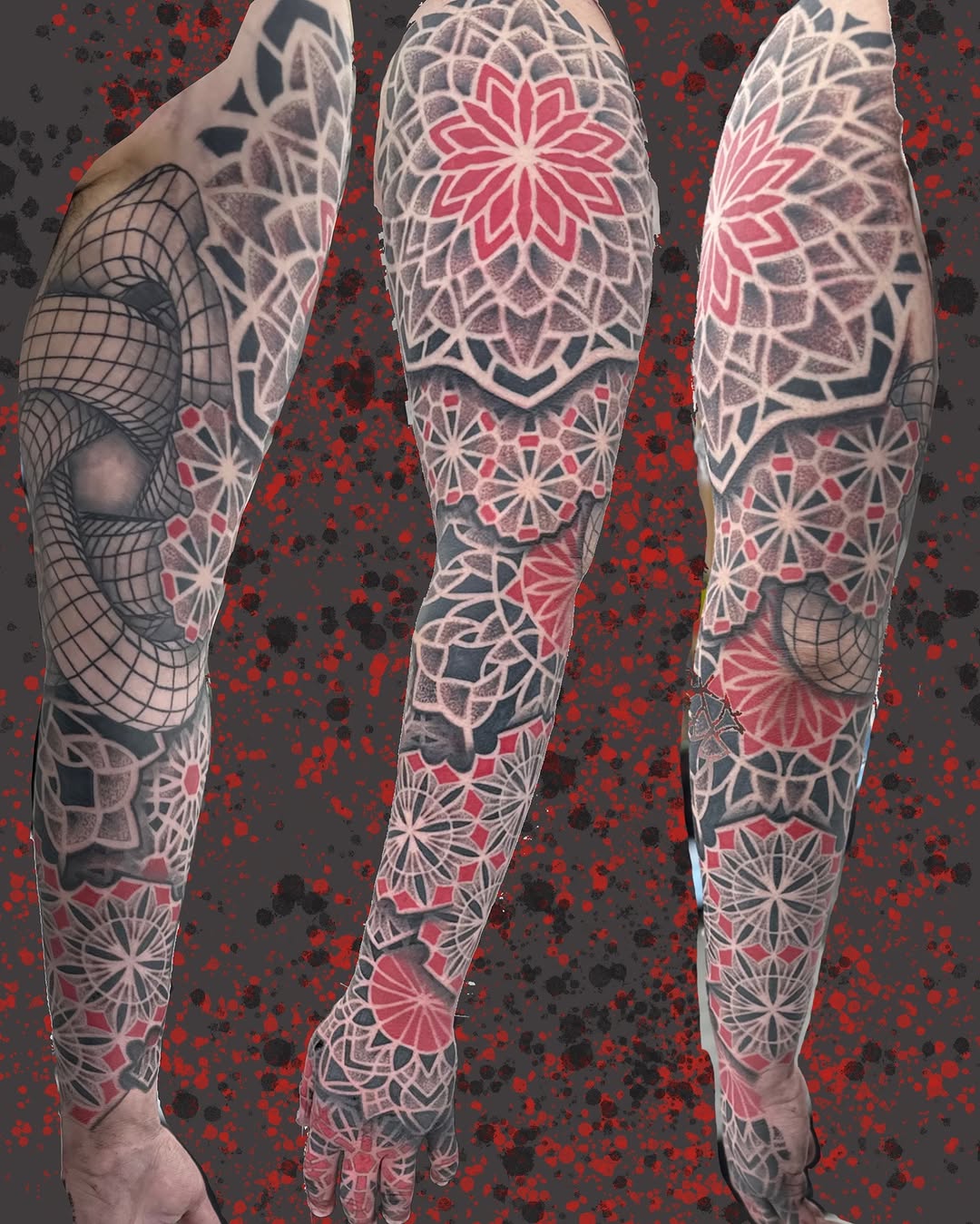 Tattoo by @mastercrae โ geometric, dotwork