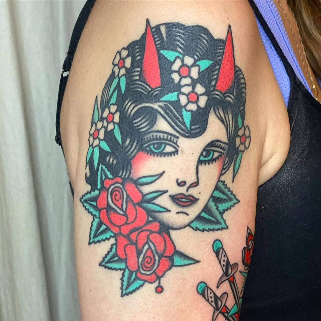 Tattoo by @waughtattooer โ american_traditional, neo_traditional