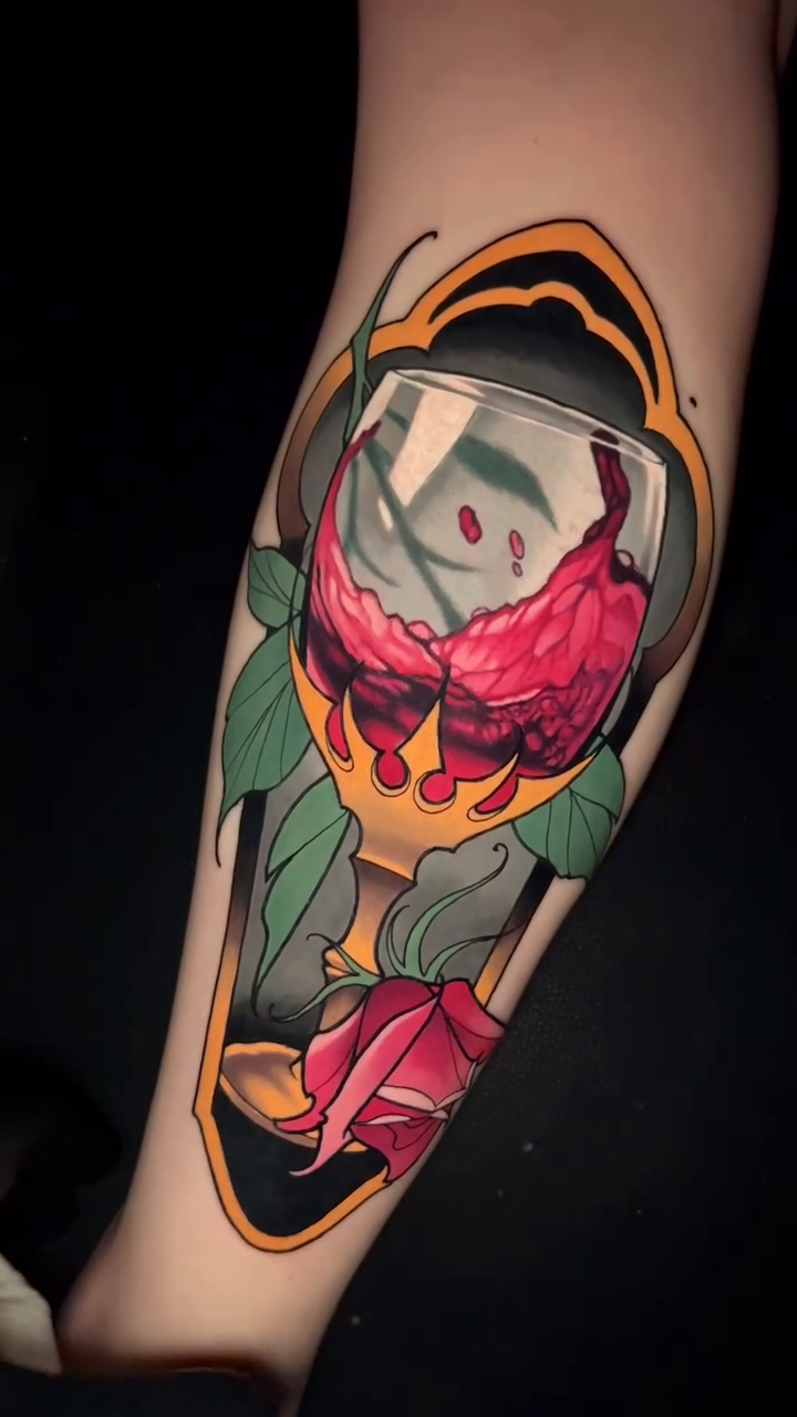 Tattoo by @andreytattooing — neo_traditional, trash_polka