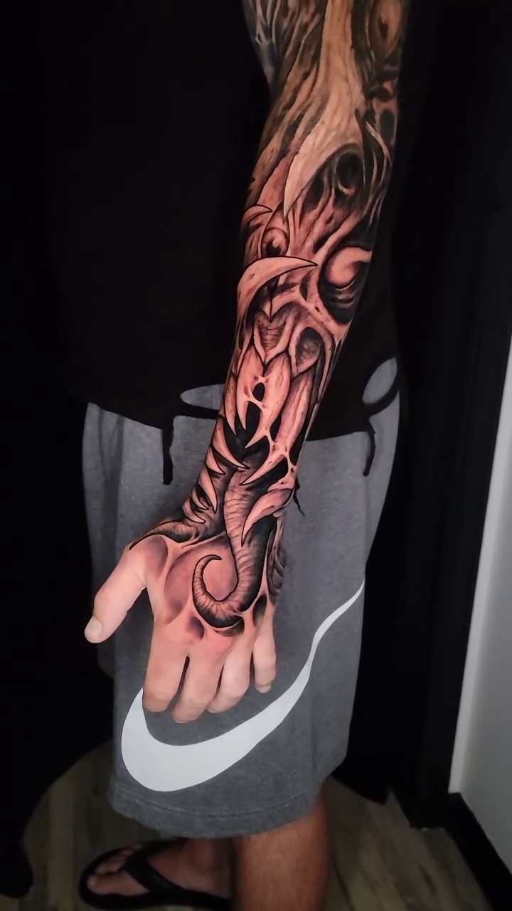 Tattoo by @necronomiconnor — black_and_grey, ornamental