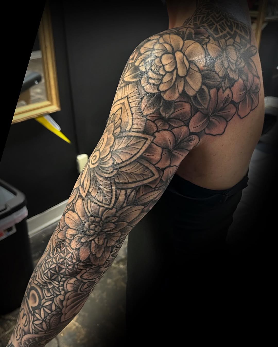 Tattoo by @lastofadyingbreed7777 — black_and_grey, ornamental
