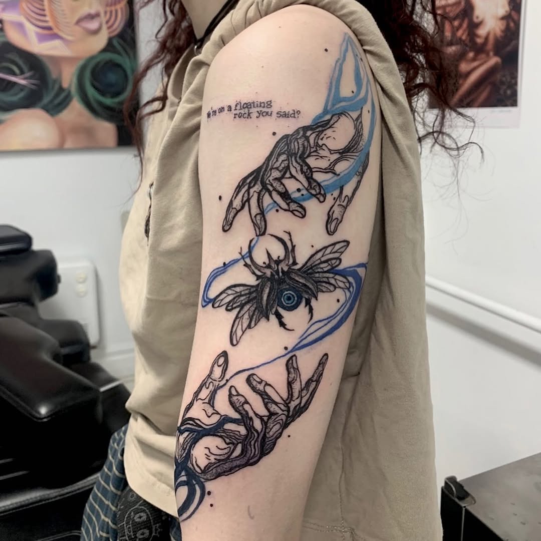 Tattoo by @gutsandink โ illustrative, black_and_grey
