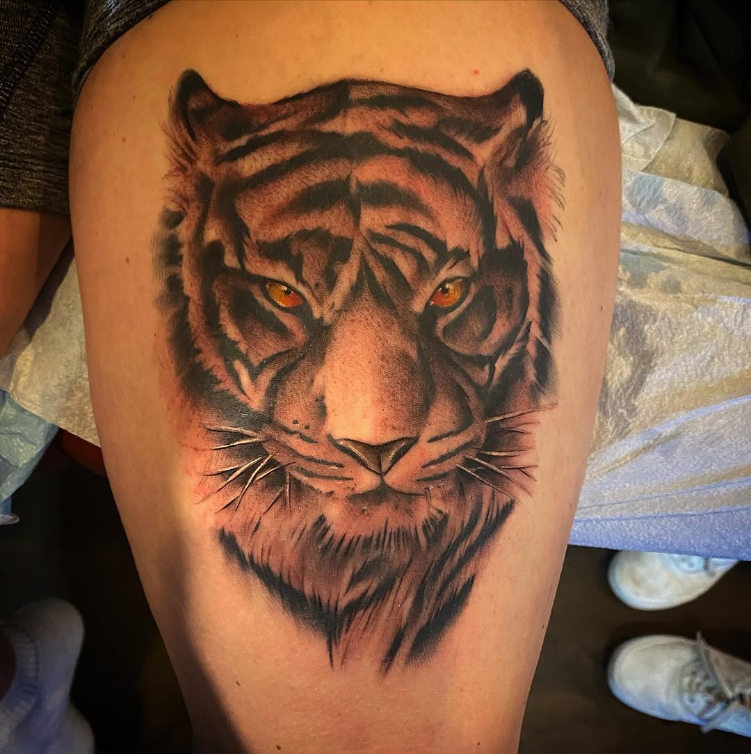 Tattoo by @codywolfetattoo โ realism, black_and_grey
