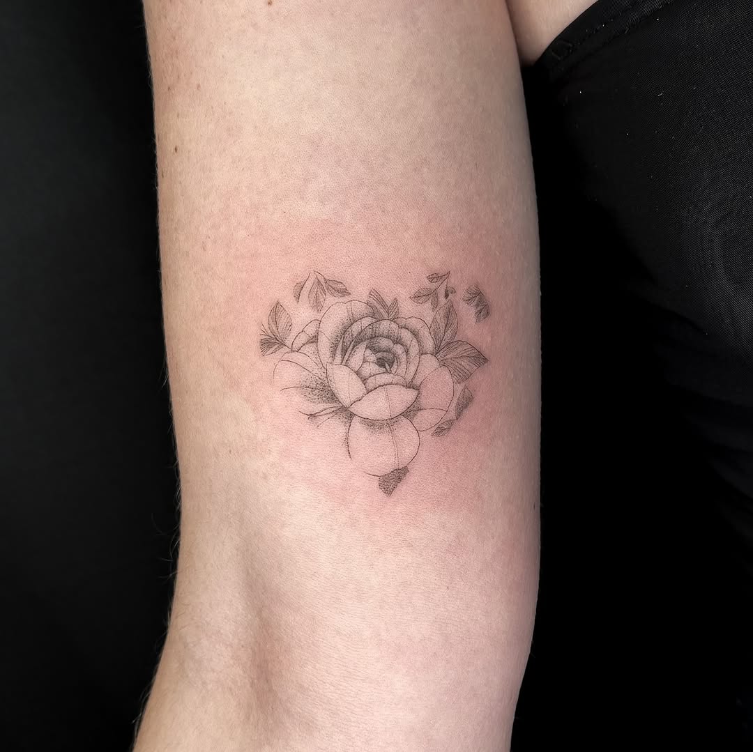 Tattoo by @inkbycee β fine_line, black_and_grey
