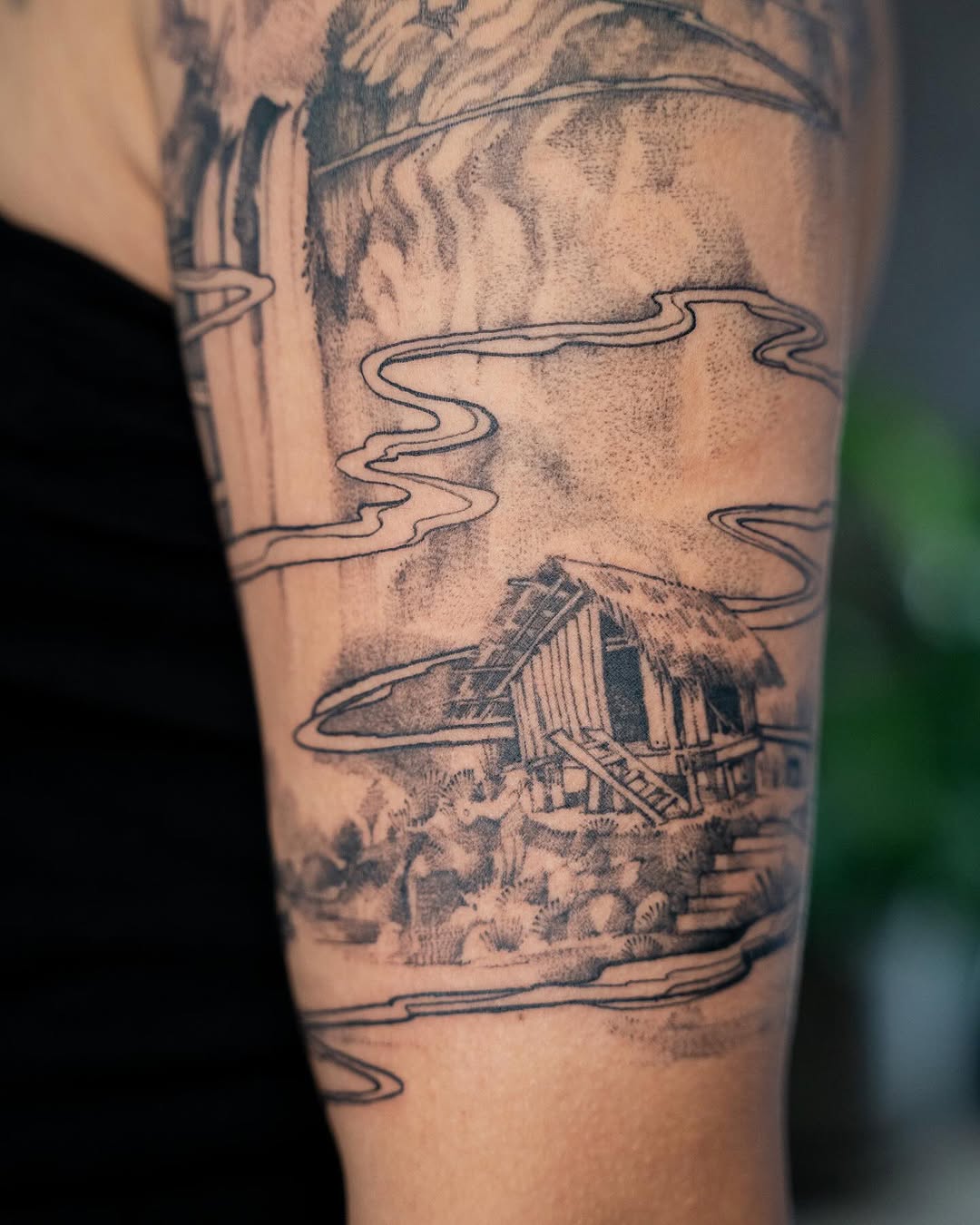 Tattoo by @tattoosbytri — illustrative, black_and_grey
