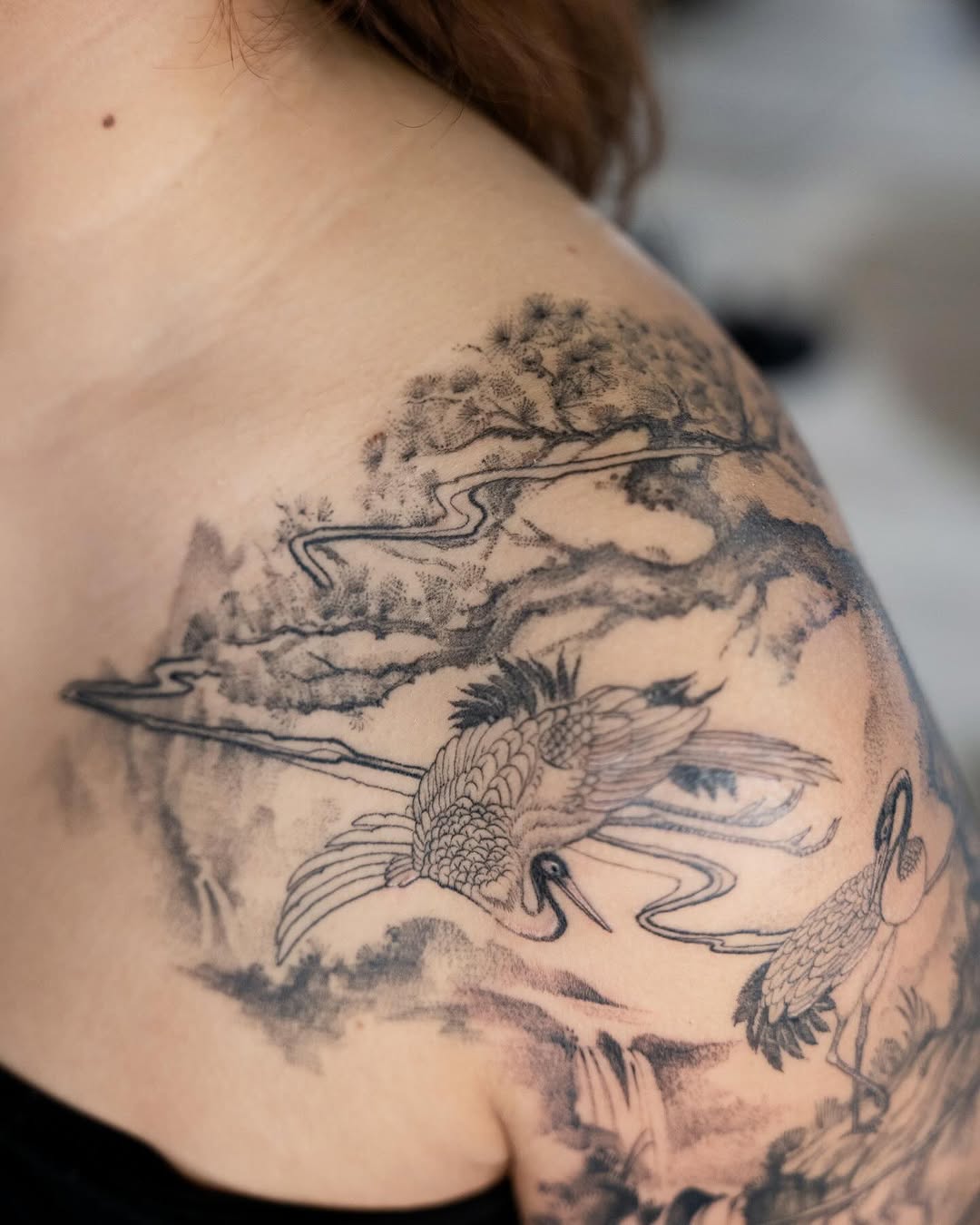 Tattoo by @tattoosbytri — japanese_irezumi, black_and_grey