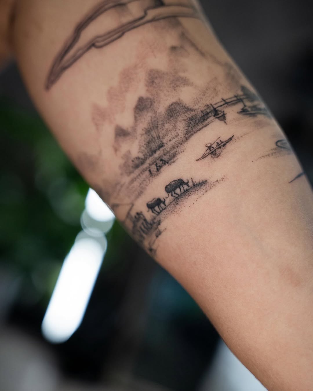 Tattoo by @tattoosbytri — black_and_grey, illustrative