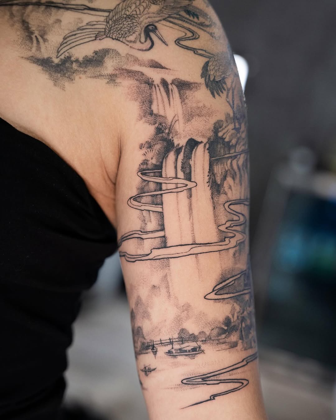 Tattoo by @tattoosbytri — illustrative, black_and_grey