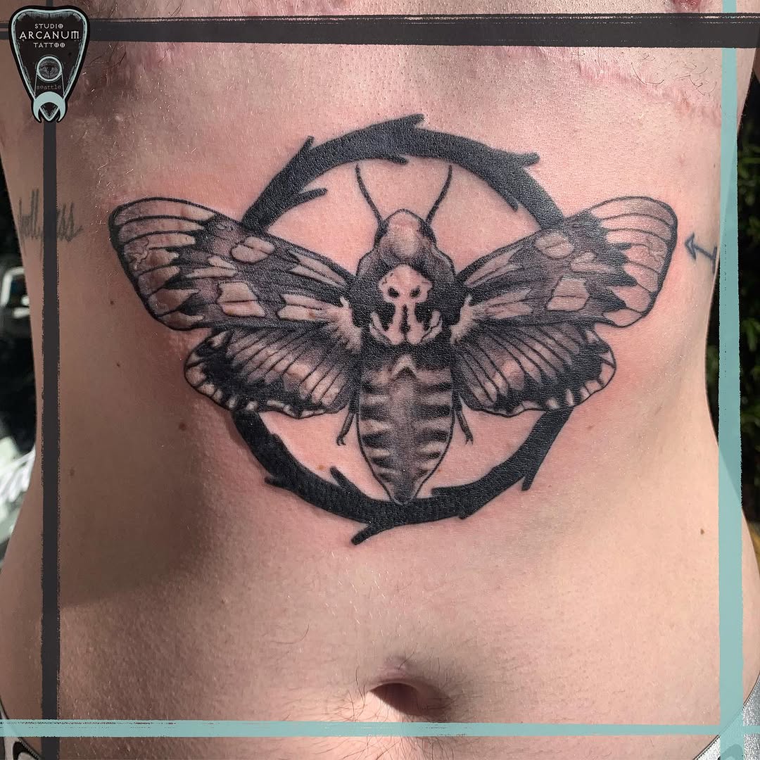 Tattoo by @maggieatattoo — black_and_grey, realism