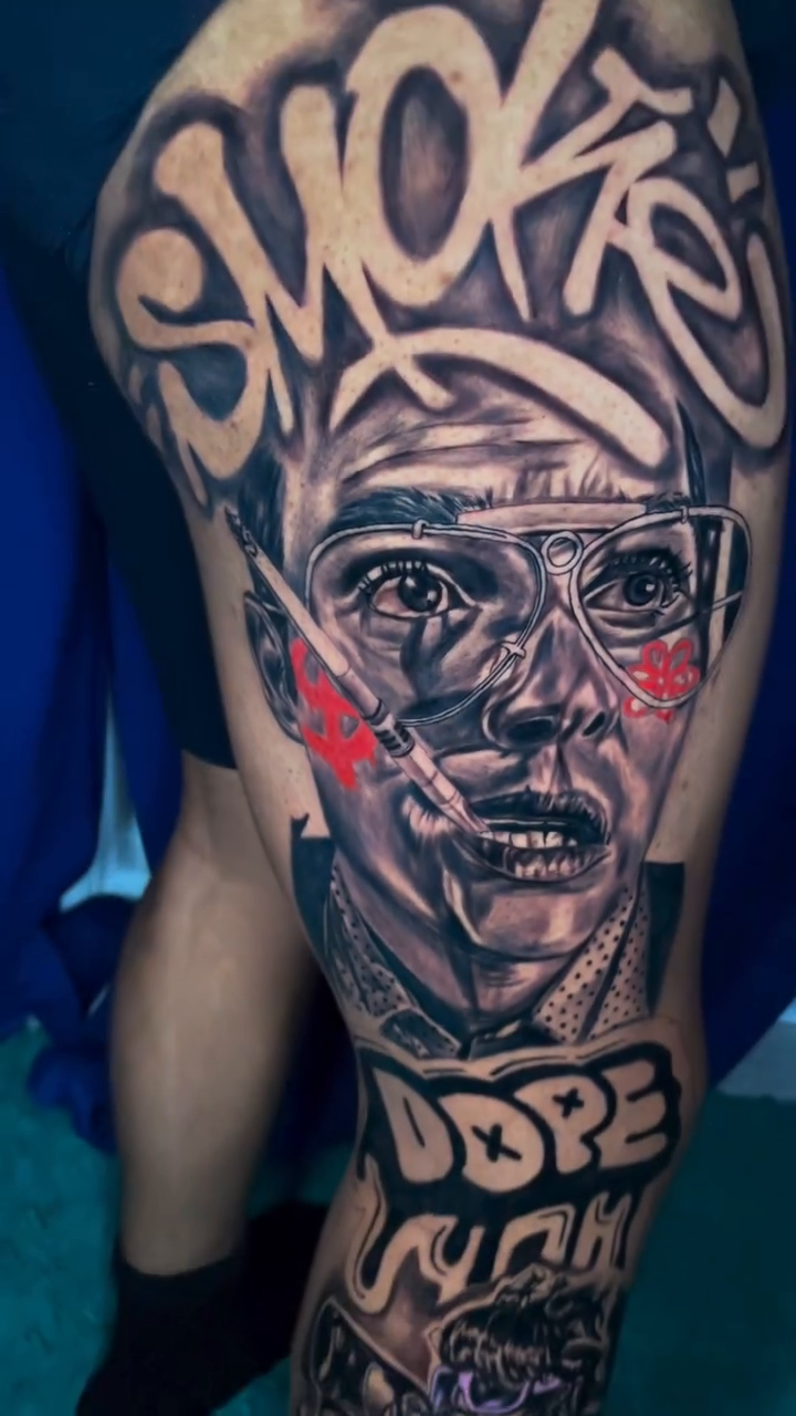 Tattoo by @_.slym — realism, lettering_script