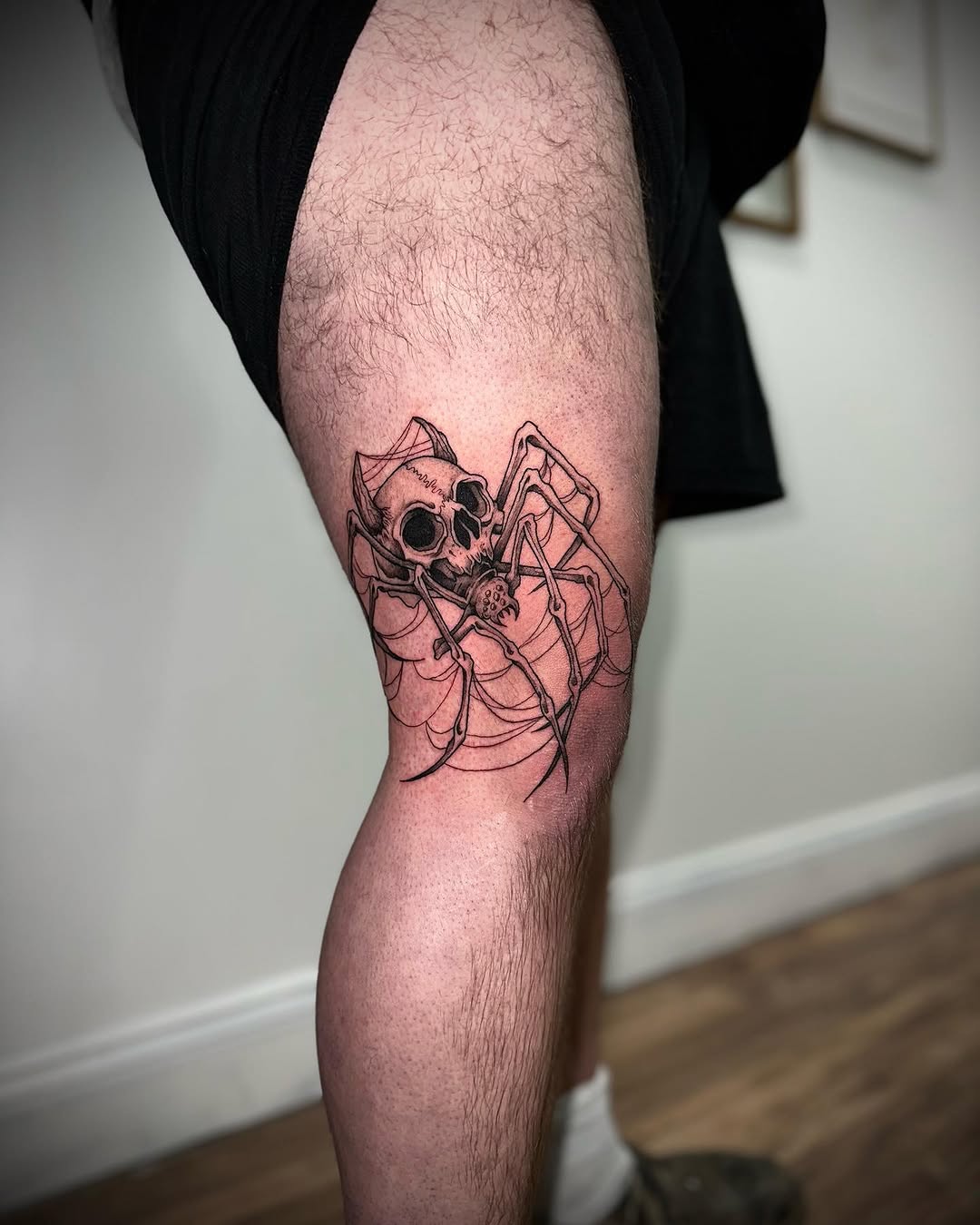 Tattoo by @timothythetattooist — black_and_grey, dark_realism
